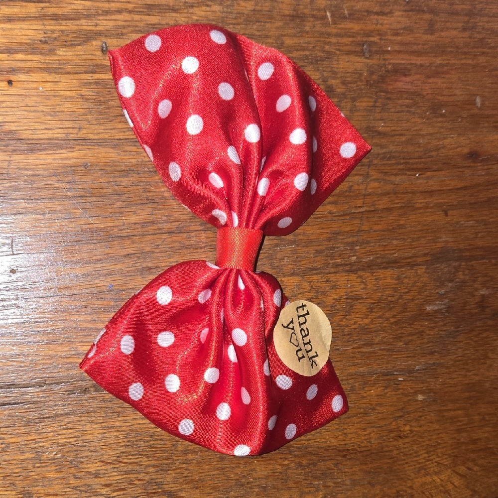 Charming Red Polka Dot Hair Bow for Kids